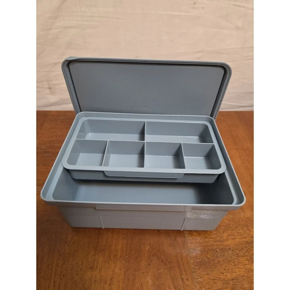 Tupperware Tuppercraft 1579 Stow-N-Go Hobby Craft Container Lid & Tray Vintage
